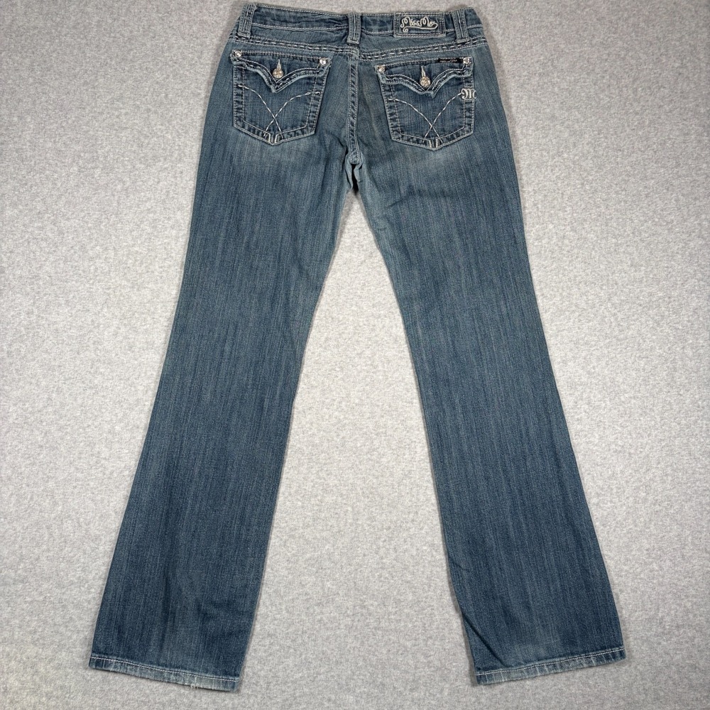 Miss Me Boot Jeans Womens 29 (Fit 31x33) Blue Medium Wash Denim Low Rise Bootcut